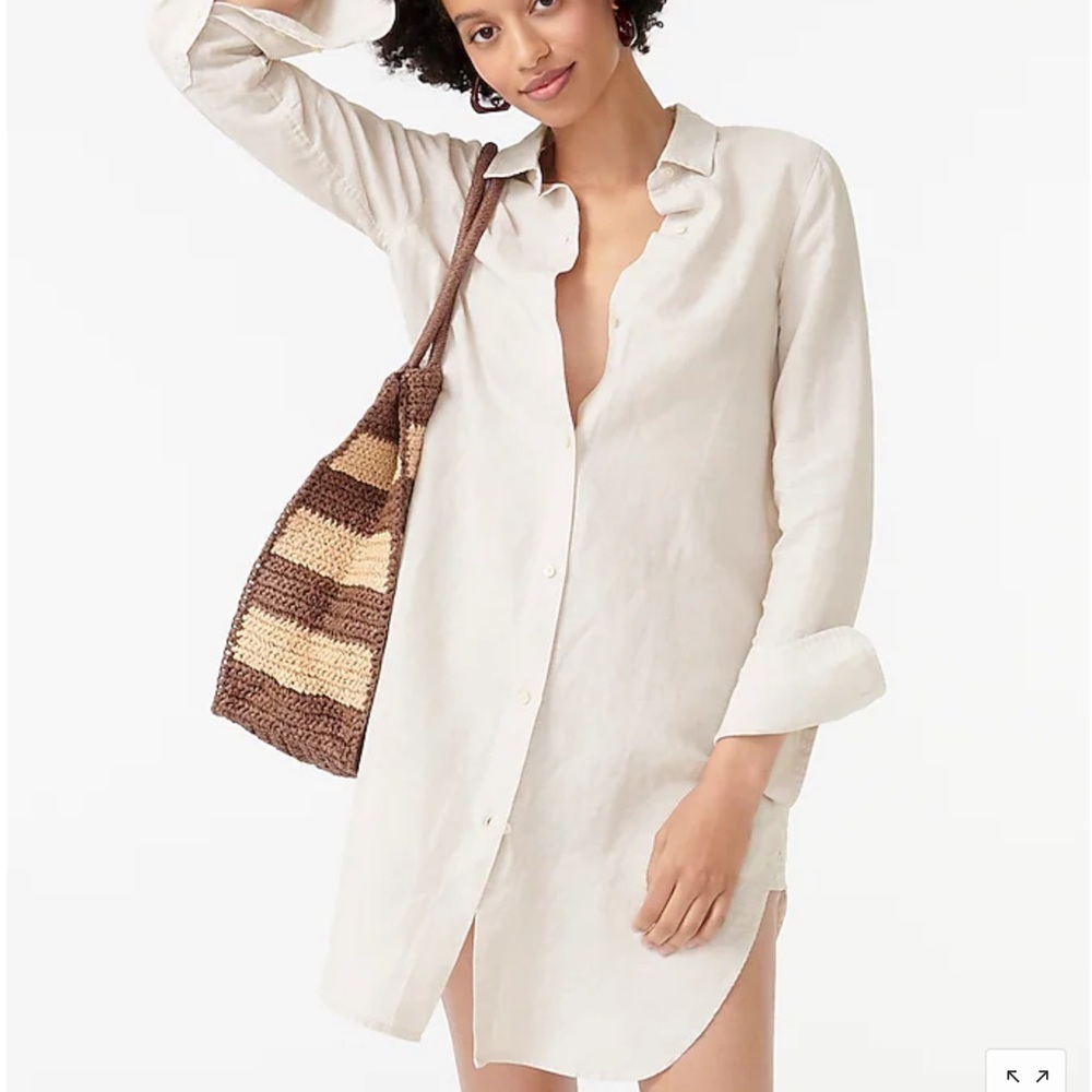New J Crew Linen-cotton blend beach shirt
Item AK283